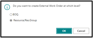 External work order billing type External work order billing type