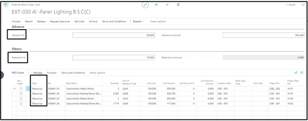 Updation of cost for vendor billing