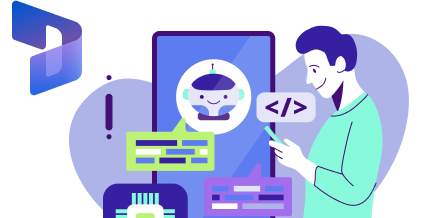 AI powered business illustration