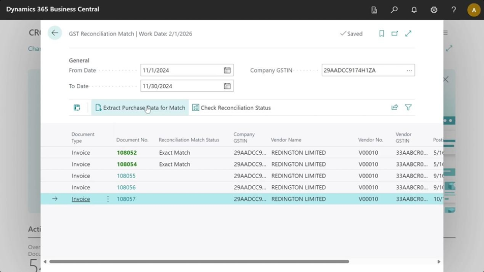GST Reconciliation Match